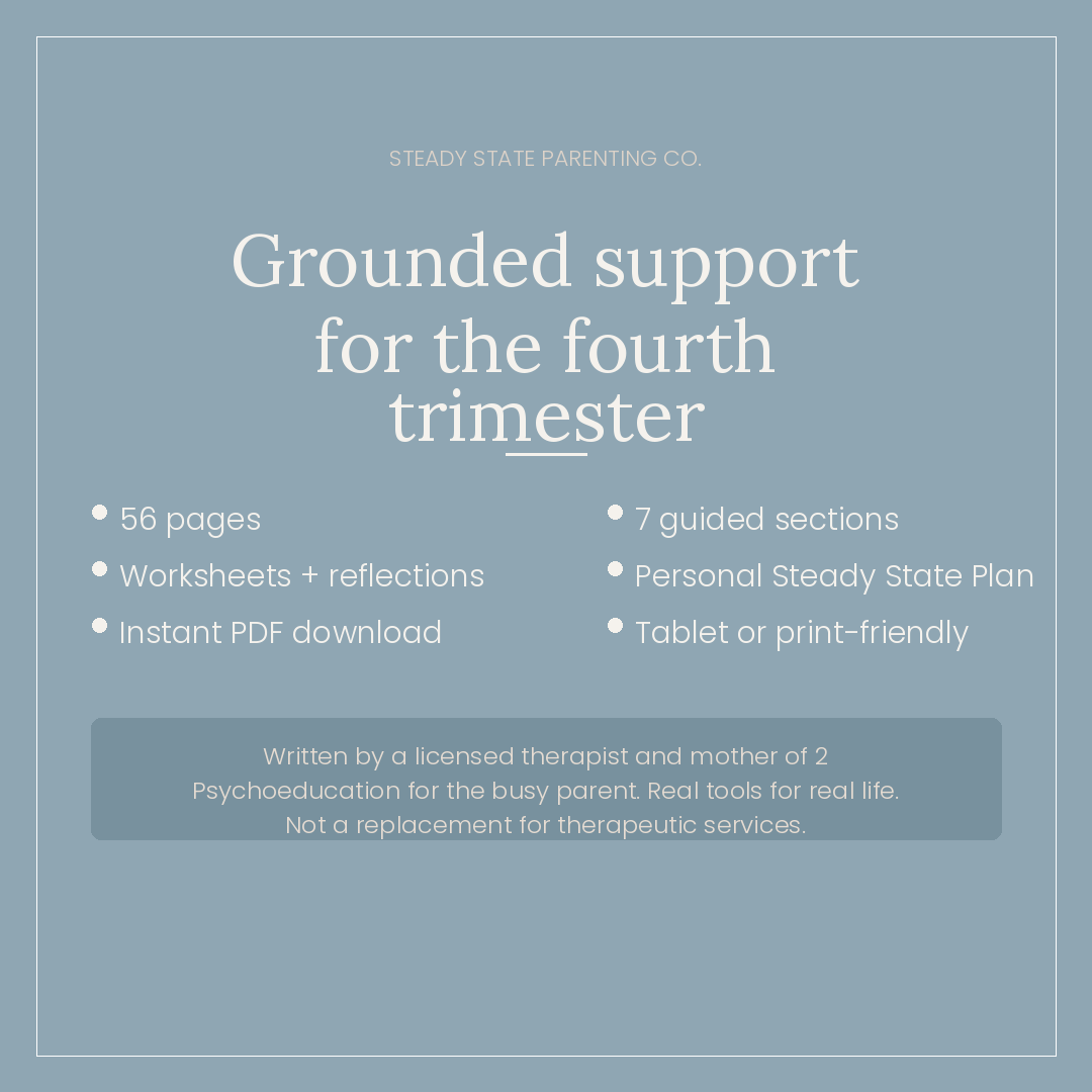 The Steady State Postpartum Workbook - Grounded emotional support for the fourth trimester and beyond