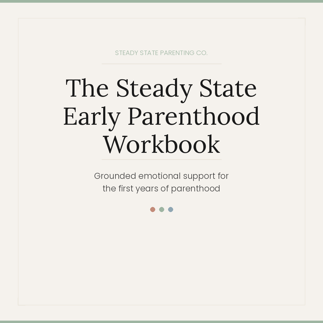 The Steady State Early Parenthood Workbook - Grounded emotional support for the first years of parenthood