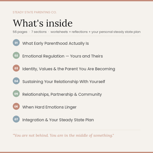 The Steady State Early Parenthood Workbook - Grounded emotional support for the first years of parenthood