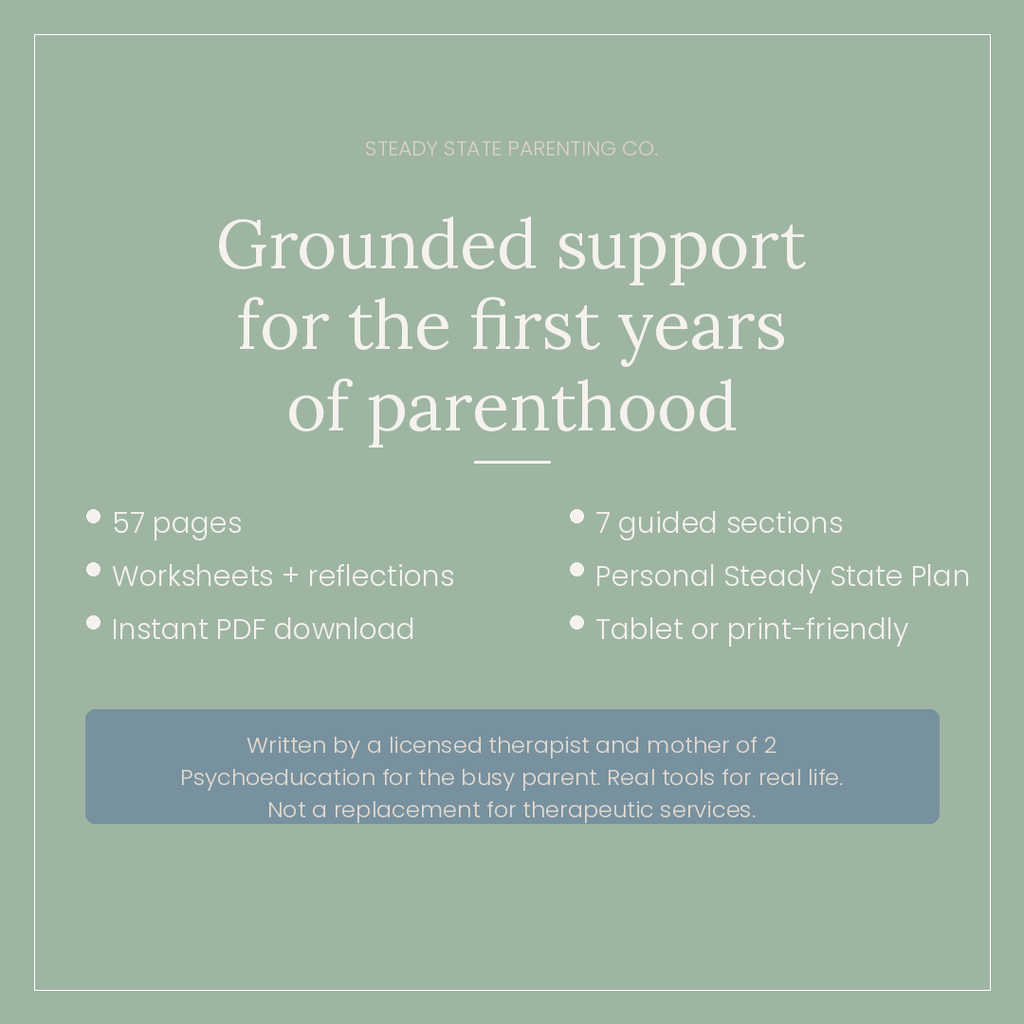 The Steady State Early Parenthood Workbook - Grounded emotional support for the first years of parenthood