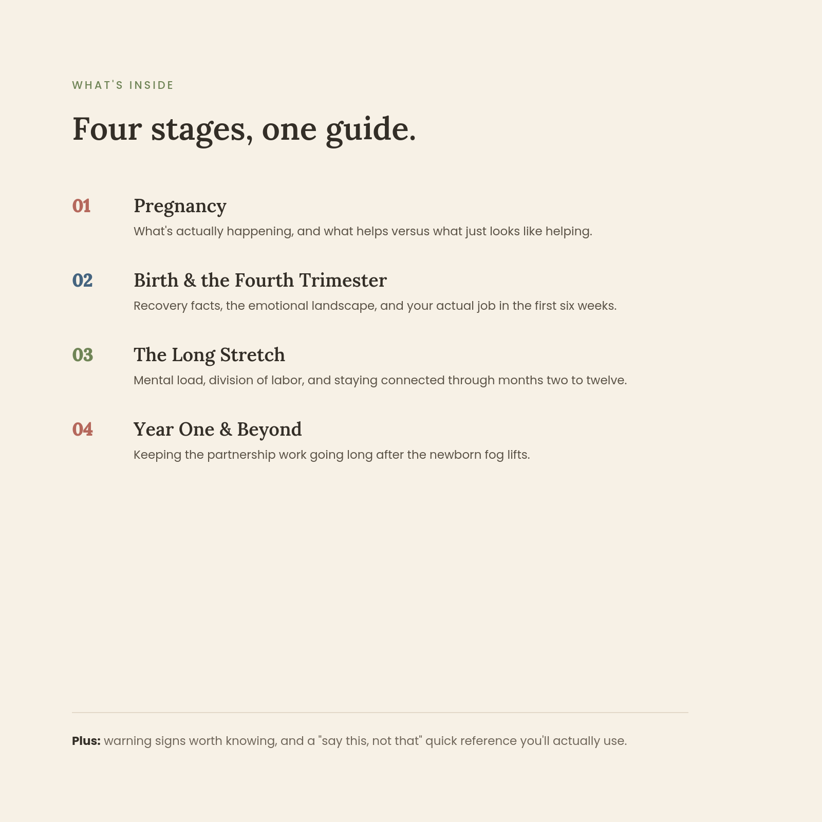 Partner Guide: Be Their Steady (A partner's guide to supporting pregnancy & postpartum)